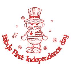 Redwork Baby First Holiday 05(Lg) machine embroidery designs