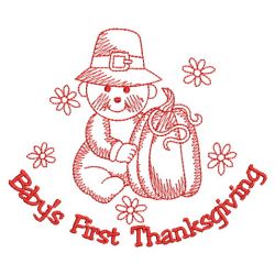 Redwork Baby First Holiday 06(Lg) machine embroidery designs