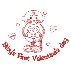 Redwork Baby First Holiday 08(Md) machine embroidery designs