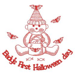 Redwork Baby First Holiday 10(Lg) machine embroidery designs