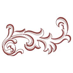 Redwork Curly Deco 2(Md) machine embroidery designs