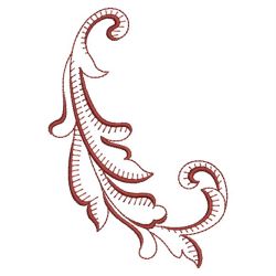 Redwork Curly Deco 2 03(Md) machine embroidery designs