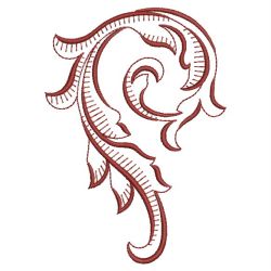 Redwork Curly Deco 2 05(Md) machine embroidery designs