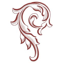 Redwork Curly Deco 2 05(Sm) machine embroidery designs