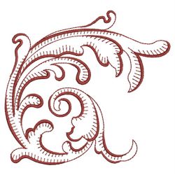 Redwork Curly Deco 2 07(Sm) machine embroidery designs