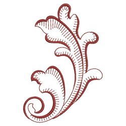 Redwork Curly Deco 2 08(Lg) machine embroidery designs