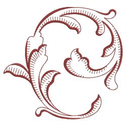 Redwork Curly Deco 2 09(Lg) machine embroidery designs