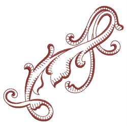 Redwork Curly Deco 2 13(Md) machine embroidery designs