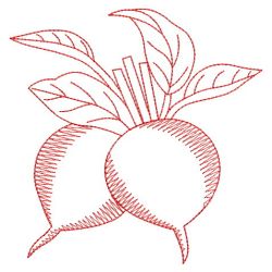 Redwork Vegetable 08(Md) machine embroidery designs