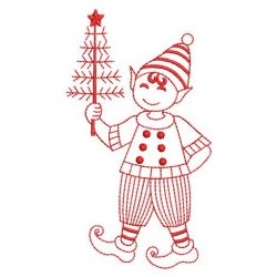 Redwork Elf 2 02(Lg) machine embroidery designs