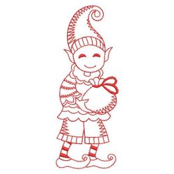 Redwork Elf 2 03(Lg) machine embroidery designs