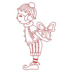 Redwork Elf 2 09(Lg) machine embroidery designs