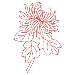 Redwork Chrysanthemum 02(Lg) machine embroidery designs