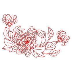 Redwork Chrysanthemum 07(Lg) machine embroidery designs