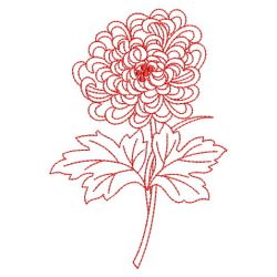Redwork Chrysanthemum 10(Sm) machine embroidery designs