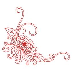 Redwork Chrysanthemum 11(Sm) machine embroidery designs