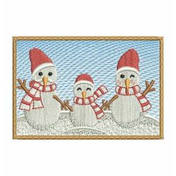 Snowman Family 02 machine embroidery designs