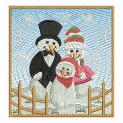 Snowman Family 03 machine embroidery designs