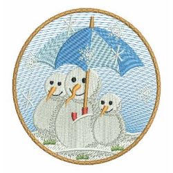 Snowman Family 06 machine embroidery designs