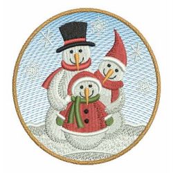 Snowman Family 07 machine embroidery designs