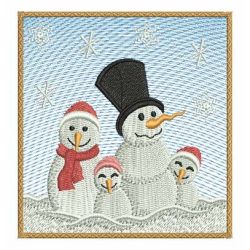 Snowman Family 09 machine embroidery designs