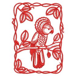 Redwork Parrot 02(Sm) machine embroidery designs