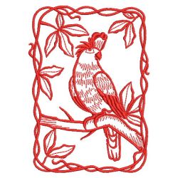 Redwork Parrot 03(Sm) machine embroidery designs