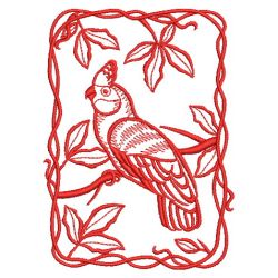 Redwork Parrot 04(Sm) machine embroidery designs