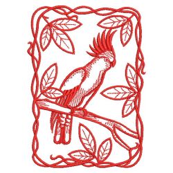 Redwork Parrot 09(Sm) machine embroidery designs