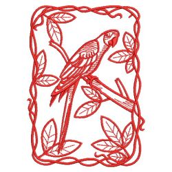 Redwork Parrot 10(Sm) machine embroidery designs