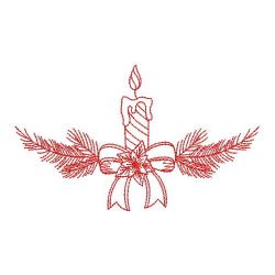 Redwork Christmas Candles 01(Sm) machine embroidery designs