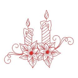 Redwork Christmas Candles 03(Md)