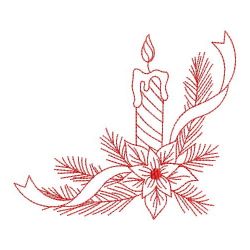 Redwork Christmas Candles 06(Md) machine embroidery designs