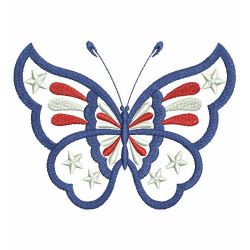 Fancy Patriotic Butterfly 02(Sm) machine embroidery designs