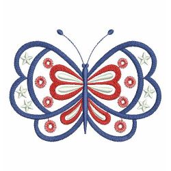 Fancy Patriotic Butterfly 05(Md) machine embroidery designs