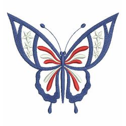 Fancy Patriotic Butterfly 06(Sm) machine embroidery designs