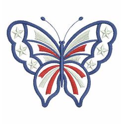 Fancy Patriotic Butterfly 07(Md) machine embroidery designs