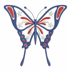 Fancy Patriotic Butterfly 08(Sm) machine embroidery designs