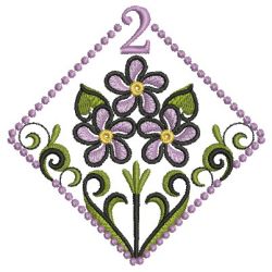 Months of the Year Flowers 02 machine embroidery designs