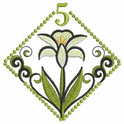 Months of the Year Flowers 05 machine embroidery designs