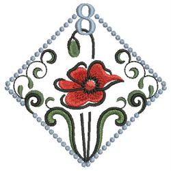 Months of the Year Flowers 08 machine embroidery designs