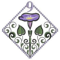 Months of the Year Flowers 09 machine embroidery designs