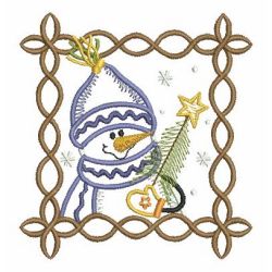 Vintage Cute Snowman 04 machine embroidery designs