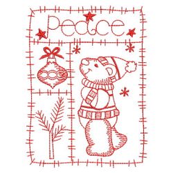 Redwork Patchwork Holiday 03(Lg) machine embroidery designs
