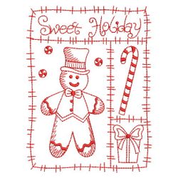 Redwork Patchwork Holiday 04(Lg) machine embroidery designs