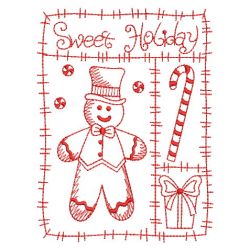 Redwork Patchwork Holiday 04(Sm) machine embroidery designs