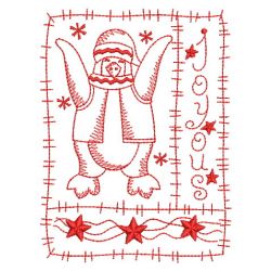 Redwork Patchwork Holiday 05(Lg) machine embroidery designs