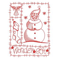 Redwork Patchwork Holiday 06(Lg) machine embroidery designs