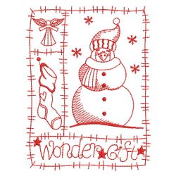 Redwork Patchwork Holiday 06(Lg)