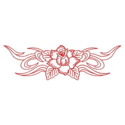 Redwork Tribal Rose 01(Lg) machine embroidery designs